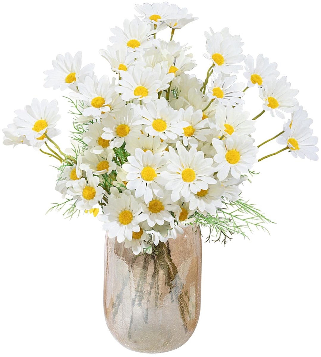 Omgoods - Kunstmadeliefjes 12 Stuks - Zeer Realistische Zijde Bloemen voor Decoratie