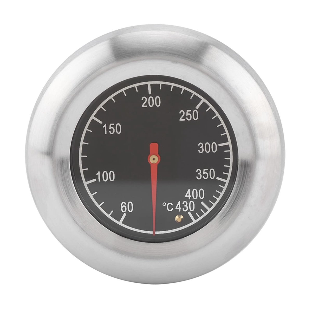 Omgoods- BBQ Thermometer Draadloos - Kamado Thermometer - Analoog - 60-430°C Meetbereik - Roestvrij Staal - 76mm Diameter - Grill Thermometer