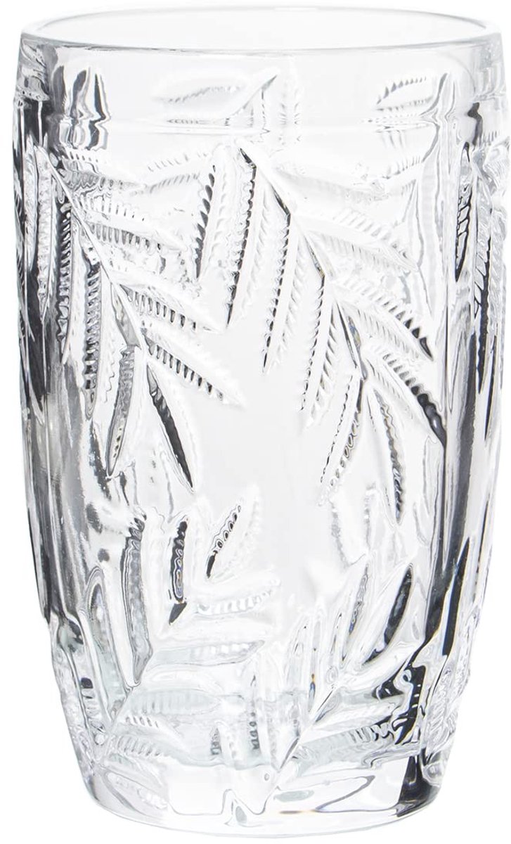 Omgoods - Set van 6 Hoge Glazen van Transparant Glas, 400 ml