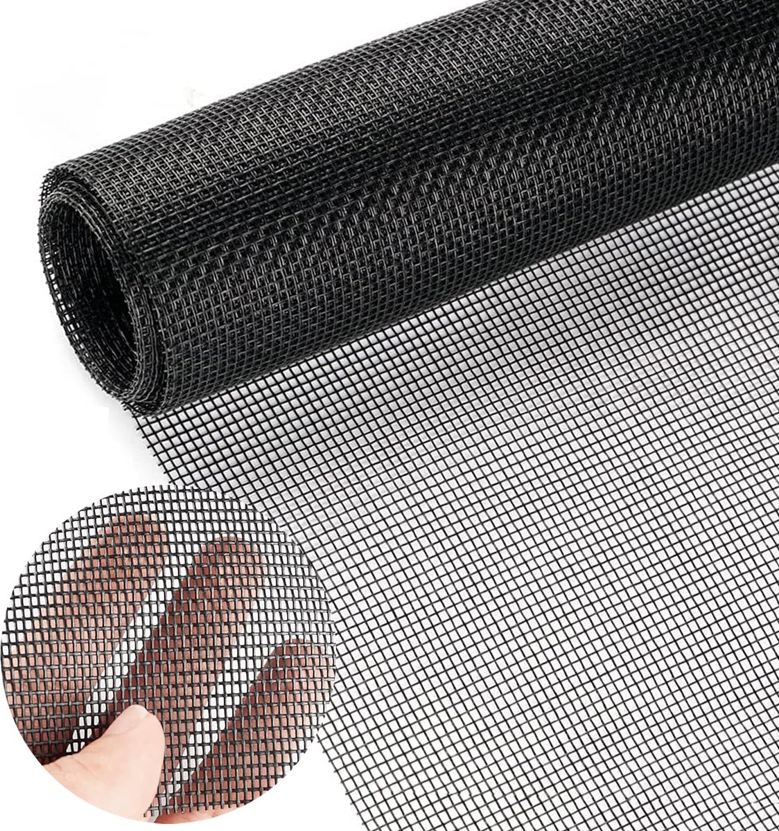 Omgoods - Vliegenscherm voor Raam, Afneembare Fiberglas Gaas voor Eenvoudige Installatie