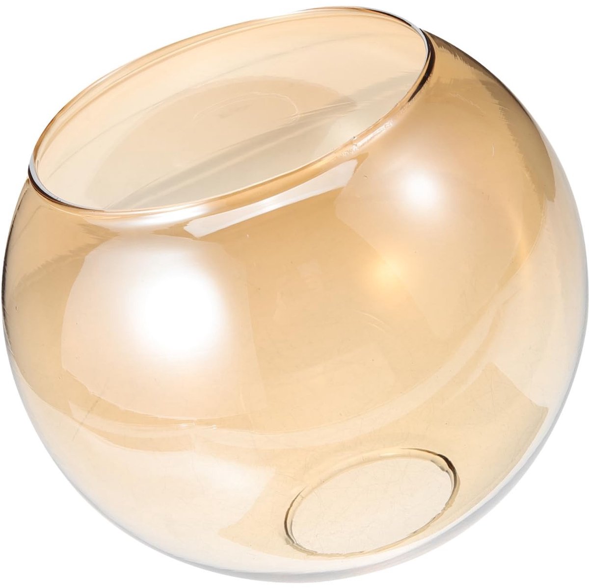 Omgoods - Glazen Lampenkap Bolvormig, Amber, E27