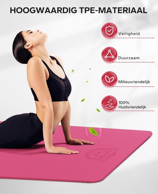 Omgoods - Grote Yoga Mat 183x122/198x137x0.5cm Antislip en Duurzaam van Omgoods — afbeelding 2
