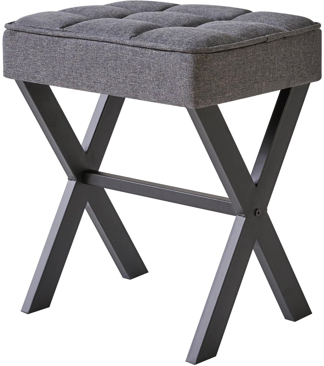 Omgoods - Vierkant Make-up Krukje met X-Leg Voetsteun - Multifunctioneel
