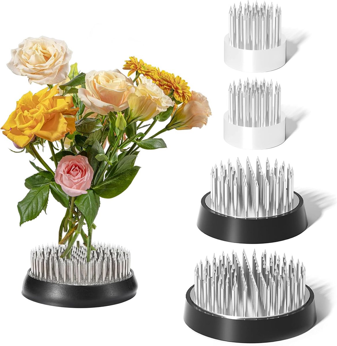 Bloemenegel set 4 stuks - Rubber seal met antislip - Diverse maten voor bloemcreaties - SnelShoppen