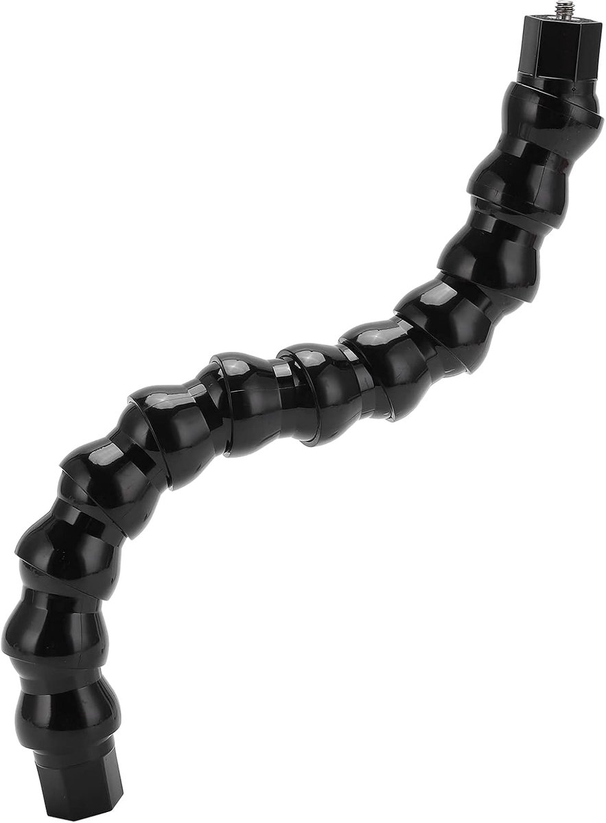 SnelShoppen - Gooseneck Camera Holder 32.5cm, Flexibele 12-Section Arm, Universele Beugel voor Actiecamera's met 1/4 Inch Schroefdraad, Ideaal voor Sp