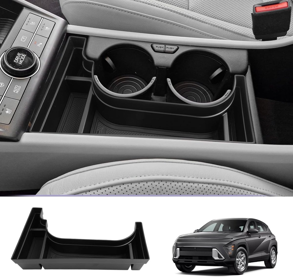 Center Console Organiser voor H-yundai Kona Elektro SX2 2024-2025 - Opbergdoos, Armsteun, Handschoenenkast en Bekerhouder Accessoires
