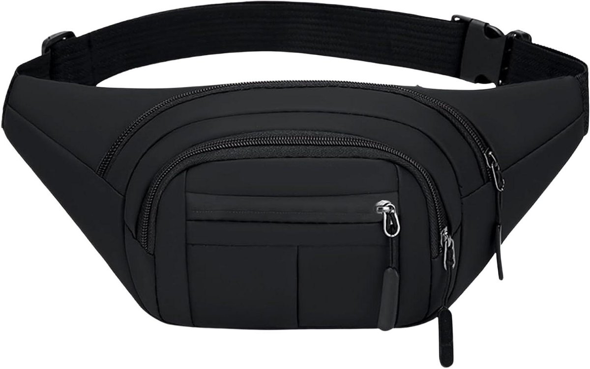 Heuptas Heren - Sporttas Borsttas - Outdoor Activiteiten - Waterdichte Opslag - 35 x 14 cm - Zwart