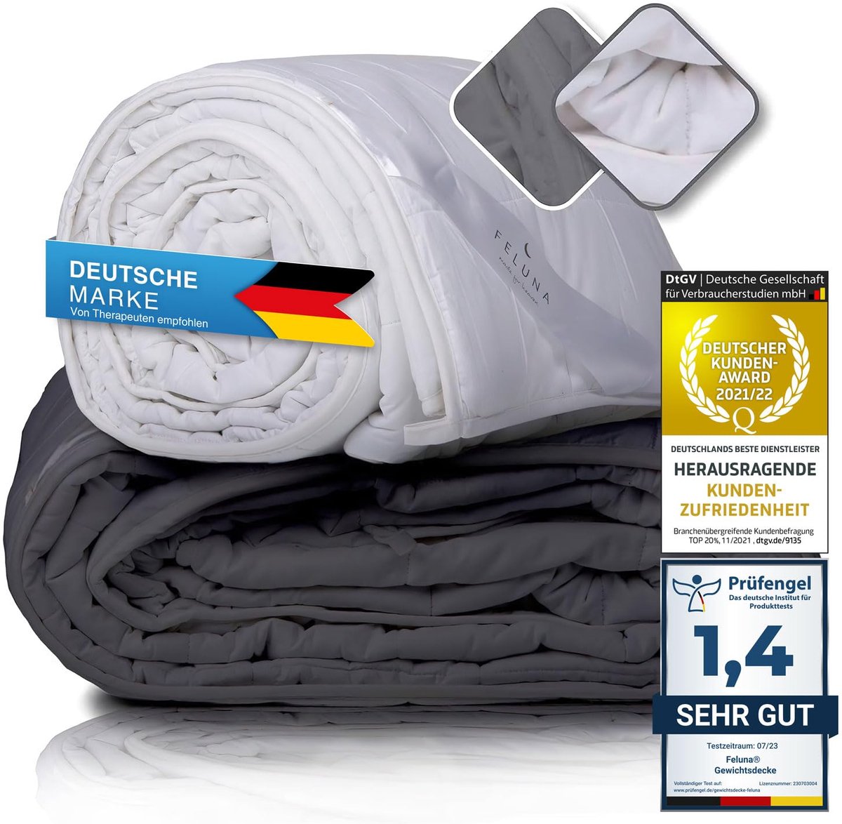 SnelShoppen - Verzwaarde Deken 8 kg - Weegdeken 155x200 cm voor Stressvermindering, Zacht Katoen, Ideaal voor Thuis en Slaapkamer