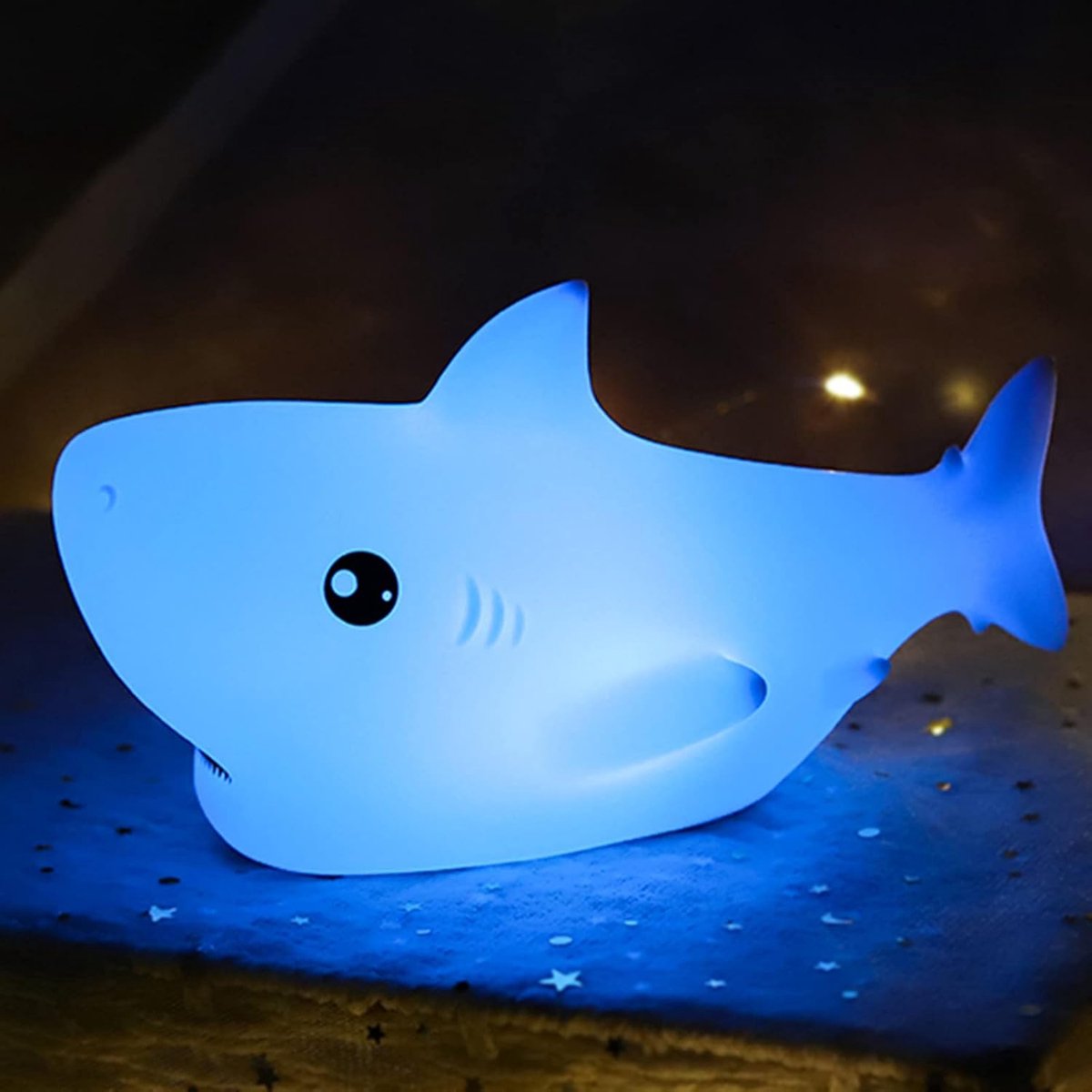 Haai Nachtlampje voor Kid, Haai Lichten voor Jongens Meisjes Nachtlampje Kids Tieners Kamer Decor, Siliconen Dier Nachtlamp Gift