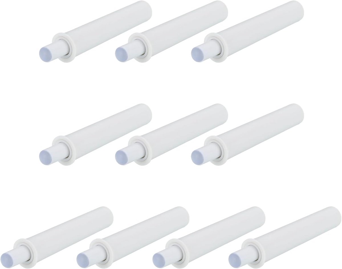 Softclose deurdemper, 10 stuks Stille deursluiter voor deuren, Softclose na-installatie meubeldeurdemper voor kastdeuren, keukenkastdeur, kledingkastdeuren, schoenenkastdeur, Wit