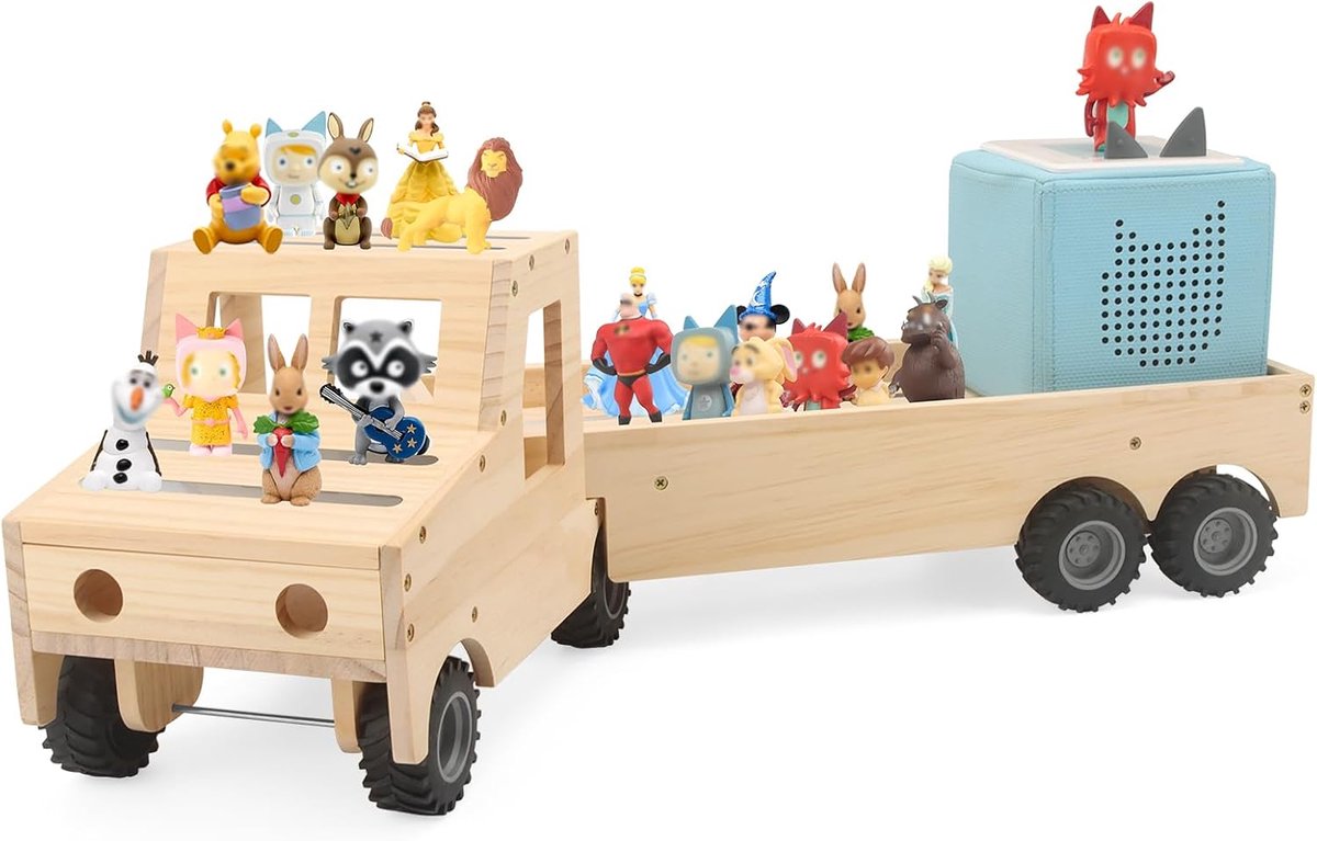 Rek compatibel met Toniebox 2 en Toniebox 1, Tonie-figuren, rek voor Tonies Wooden