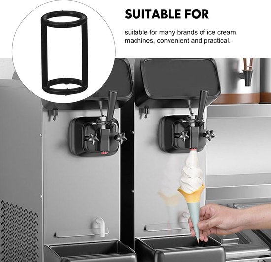 6 afdichtringen voor ijsmachine, 4 cm siliconen lekvrije afdichting, snel wisselen, geschikt voor softijsmachines, voor thuis en horeca — afbeelding 2