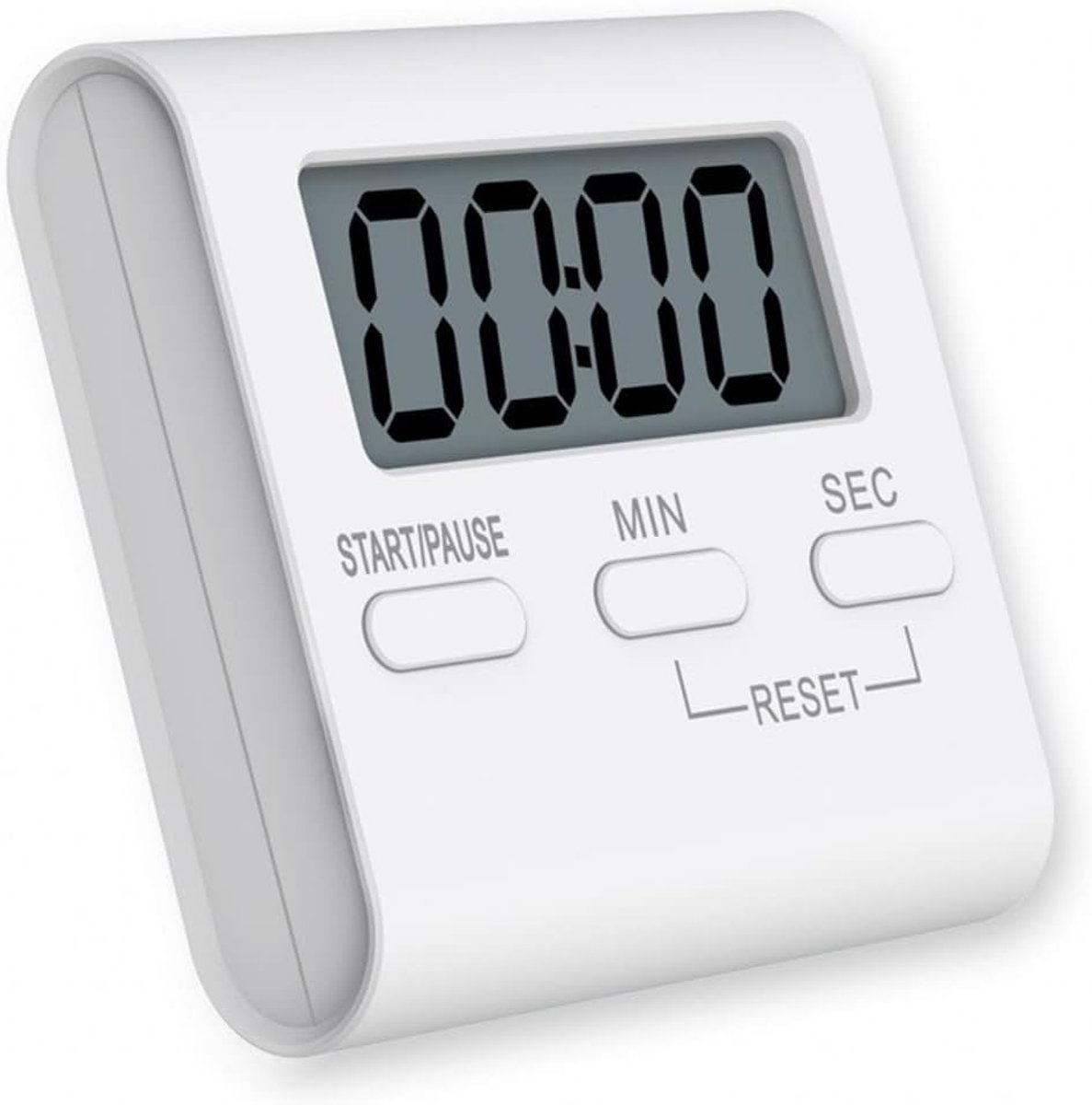 Digitale Timer Voor Eenvoudig Koken, Witte Magnetische Timer Met Luid Alarm Voor Ouderen En Kinderen