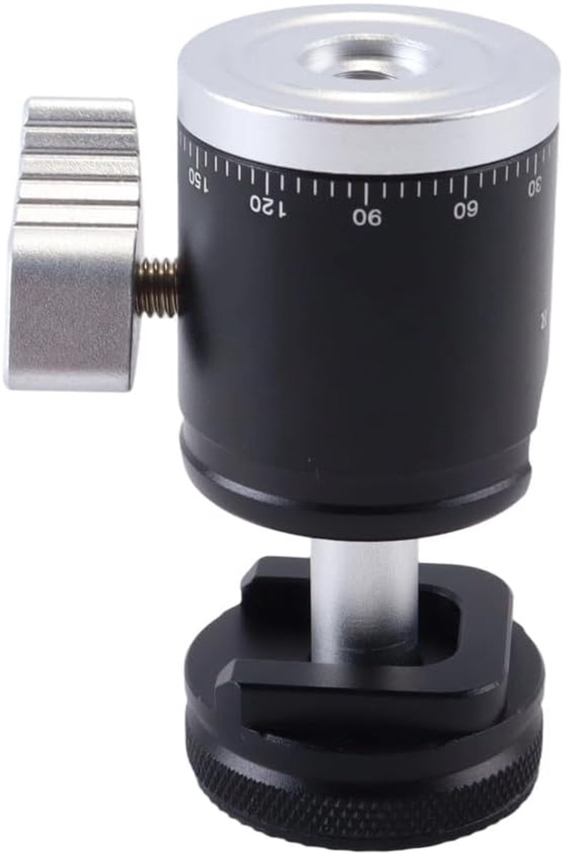 Multifunctionele universele kogelvormige cardan van metaal, 360 graden statiefkop en verstelbare sokkel voor camerastatieven, monopod, webcams