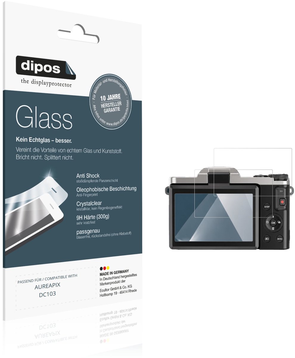dipos – 2x Pantserfolie geschikt voor AUREAPIX DC103 | 9H Screenprotector
