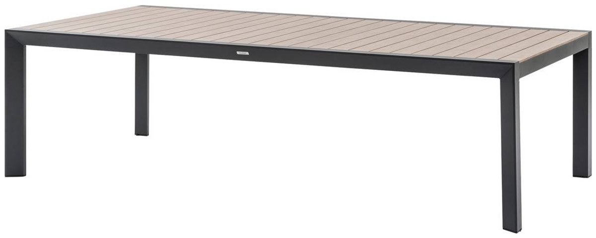 Tuintafel voor 12 personen van aluminium met houtlook ÉVASION