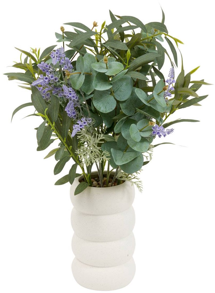 Kunstbloemstuk met lavendel en eucalyptus 66 cm UDA