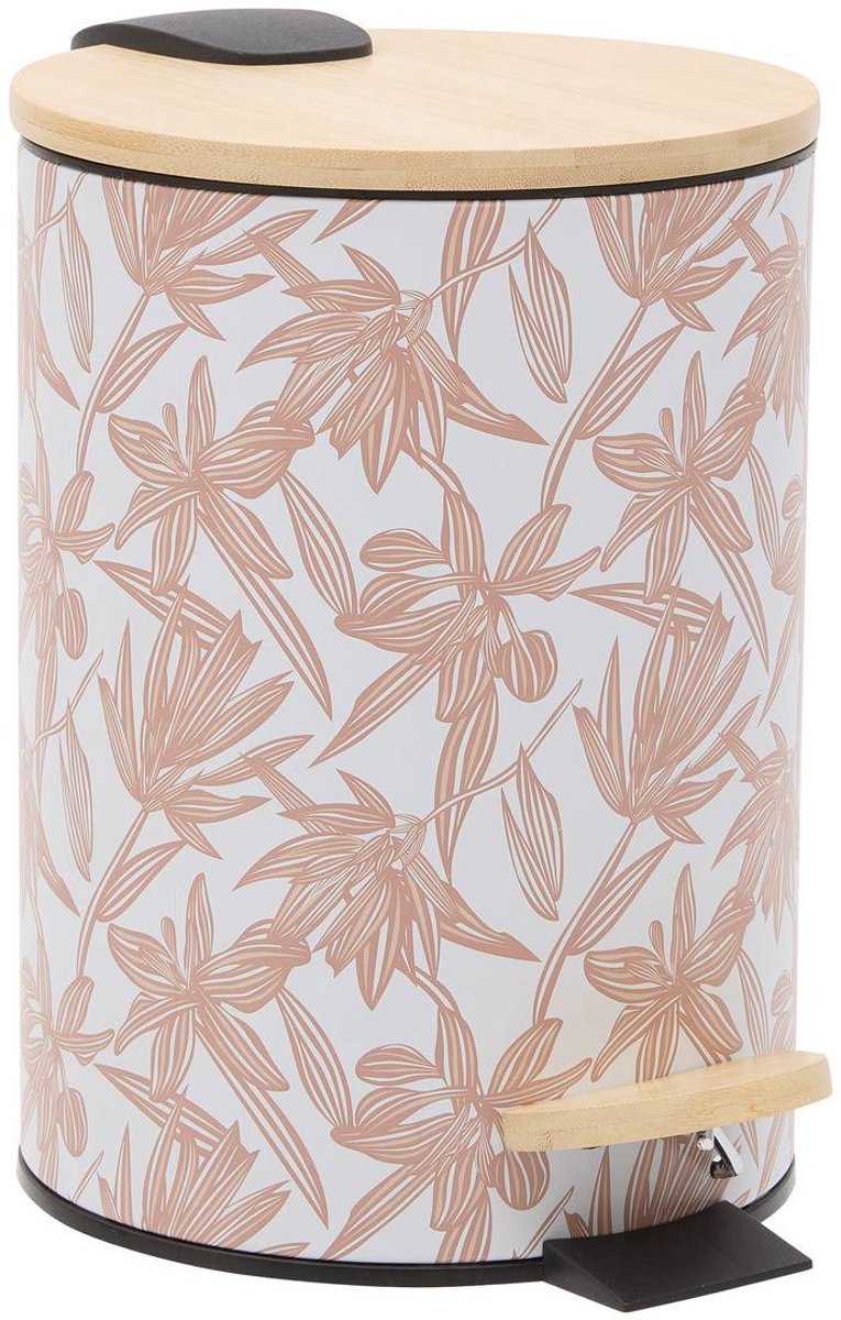 Poubelle Bloom ronde 2,7L rose