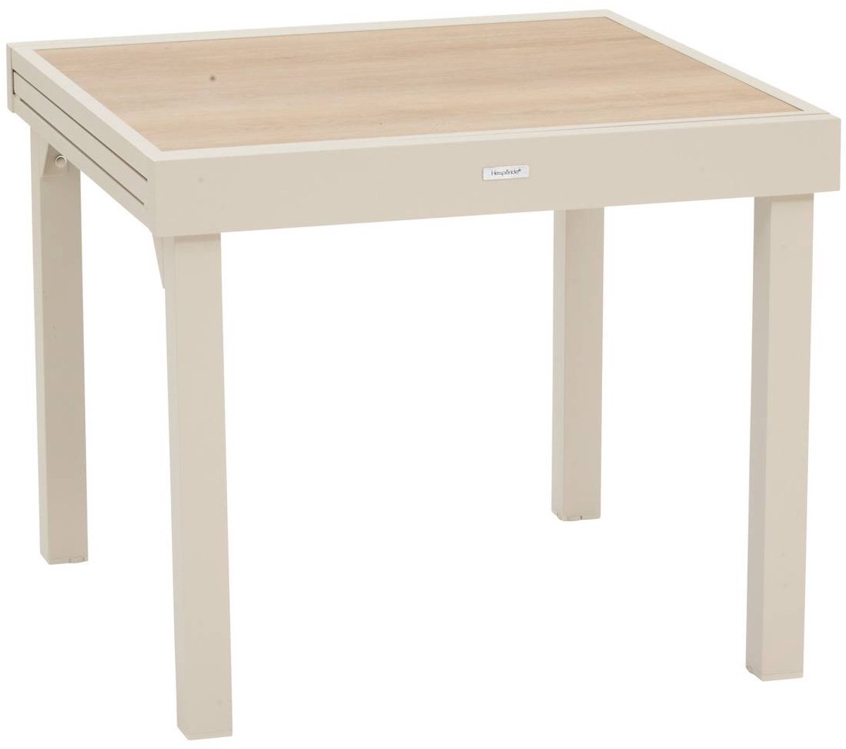 Uitschuifbare tuintafel voor 8 personen van aluminium en glas PIAZZA