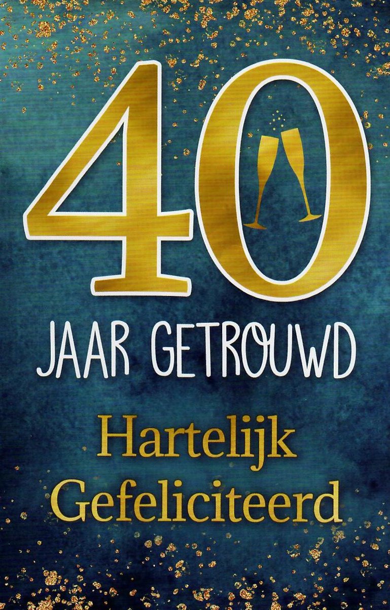Huwelijkskaart | Wenskaart | 10 stuks | 40 jaar getrouwd, hartelijk gefeliciteerd