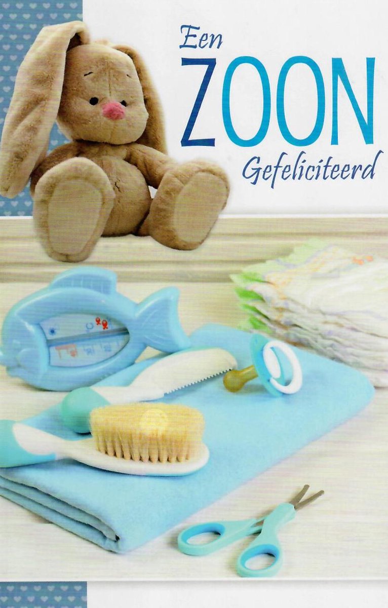 Geboortekaart | Wenskaart | 10 stuks | Een zoon, gefeliciteerd