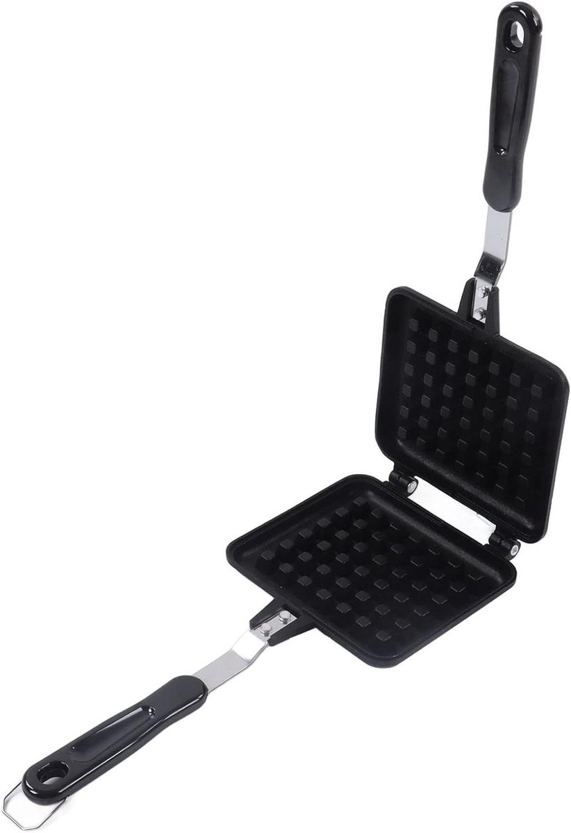 Wafelbakpan - Wafelijzer Pot - Ontbijt Koken - Gelijkmatige Warmte - 35x14.5cm - Zwart