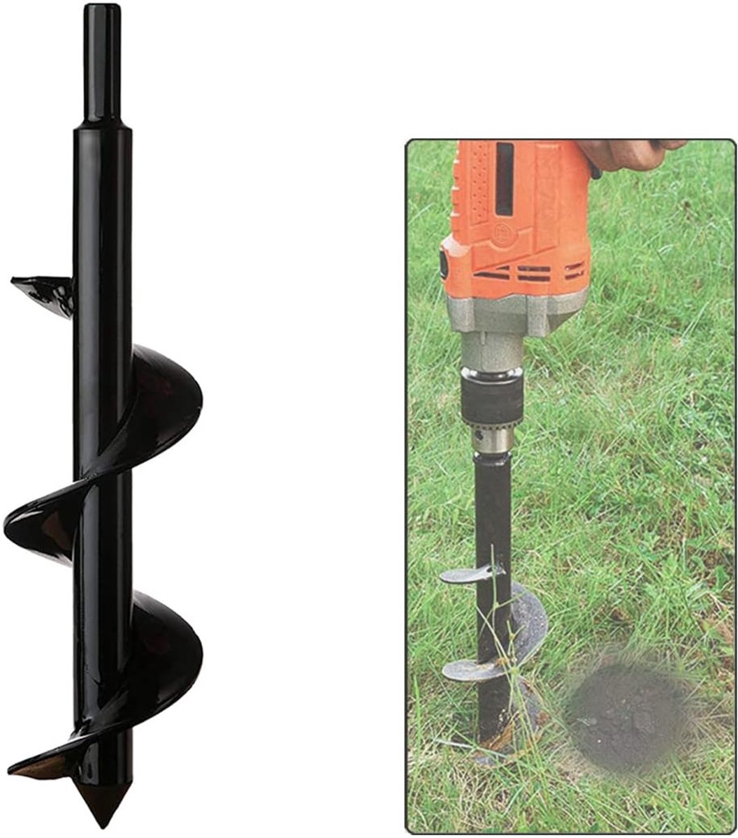 SnelShoppen - Garden Auger Grondboor RVS Plantenpot Boor Set voor Planten, Bomen, Str shrubs (Diameter 8 cm, Lengte 30 cm) - Ideaal voor Tuin, Landsch