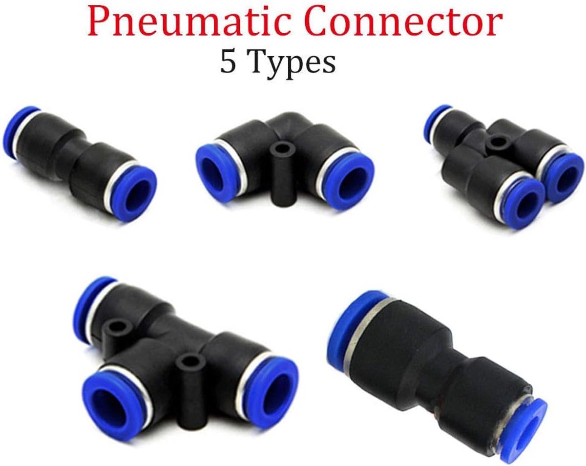 Air Tube Fitting, Pneumatic Fittings Push in Quick Release Connector Pneumatic Tools for Fast Connection of Air Piping - ShopVlot