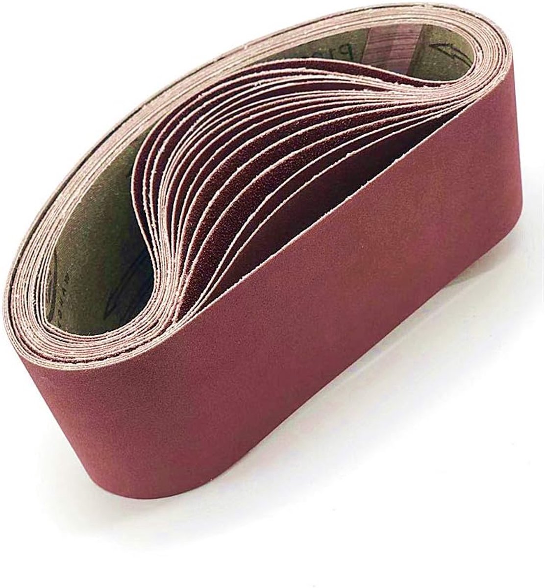 SnelShoppen - Aluminium Oxide Schuurbanden 100 x 915 mm - 10 Stuks - 2x 40Grit, 2x 80Grit, 2x 120Grit, 2x 180Grit, 2x 320Grit - Geschikt voor Schuurma
