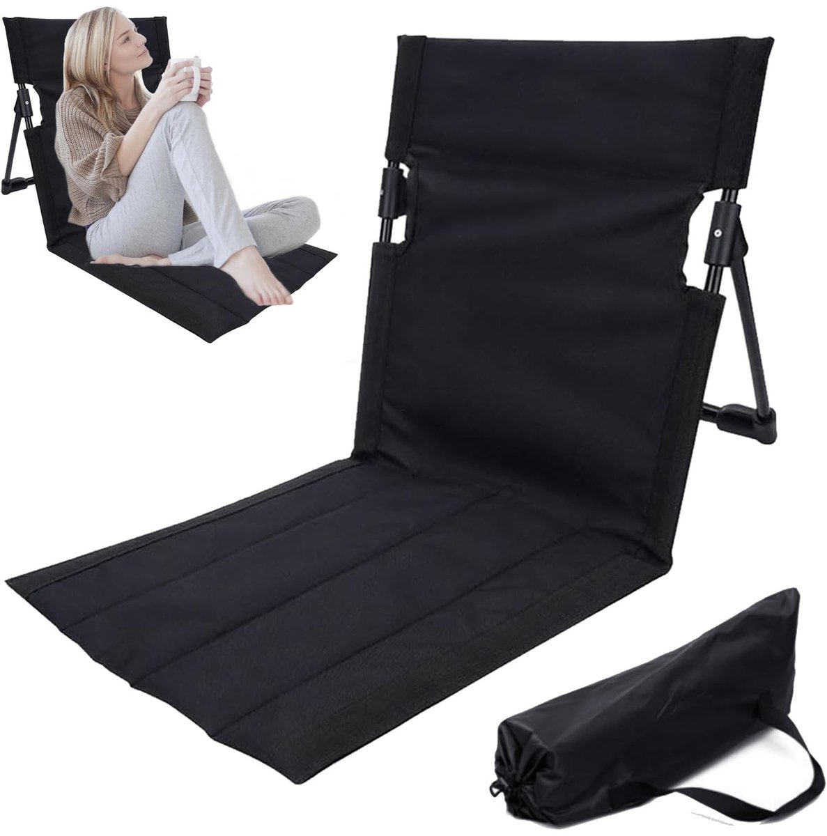 Omgoods - Opvouwbare Campingstoel met Rugleuning