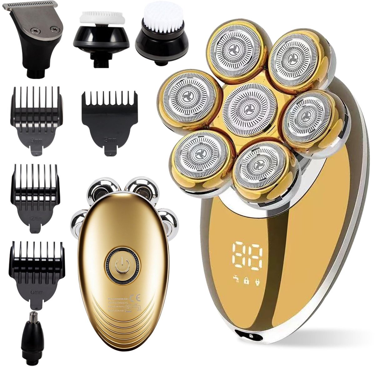 Omgoods - 7D Draadloze Scheerapparaat voor Mannen, IPX7 Waterproof