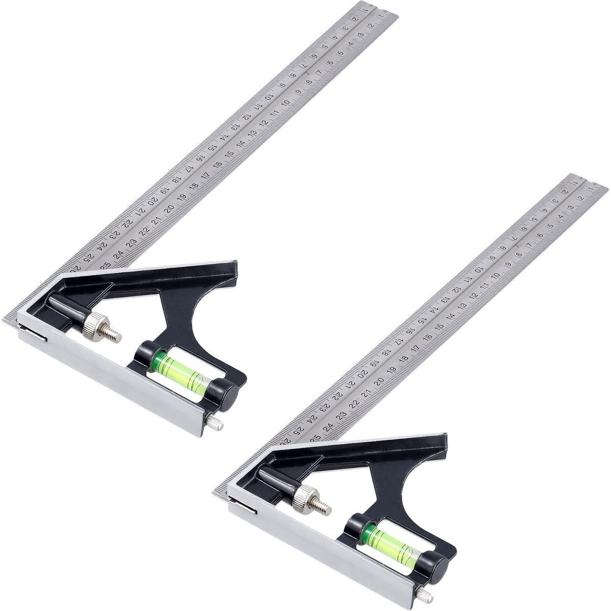 Omgoods - Precisie Combinatieschaal Set van 2 met Gegraveerde Liniaal