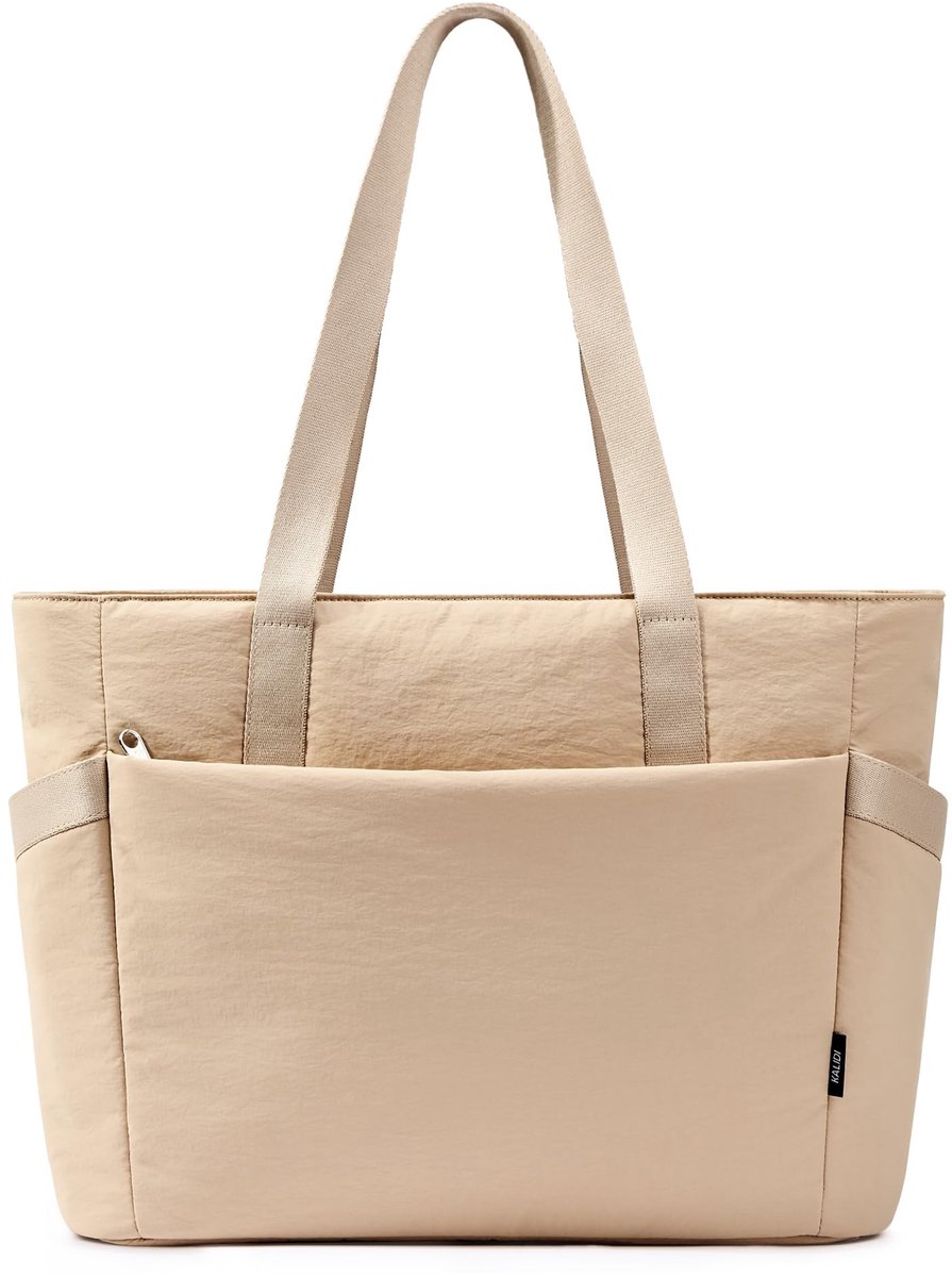 Omgoods - Grote Dames Tote Bag met Vakken en Ritssluiting