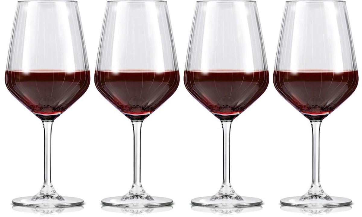 Omgoods - Set van 6 Witte Wijnglazen 37cl voor een Elegante Tafel