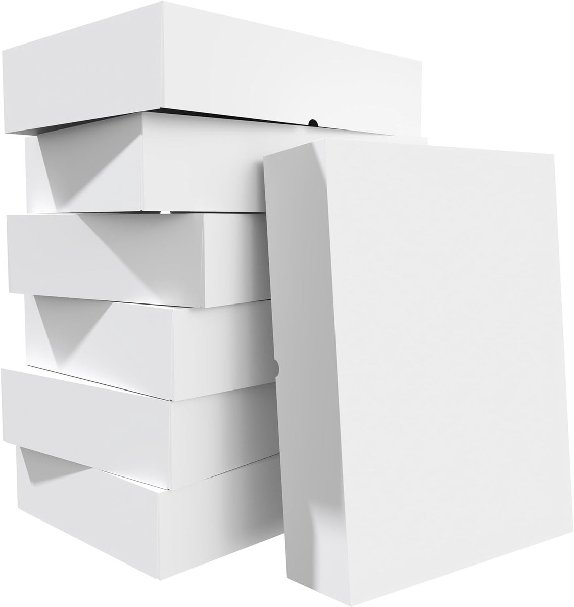 Omgoods - 12 Stuks Extra Grote Cadeau-dozen met Deksel, Wit 40 x 30 x 10 cm