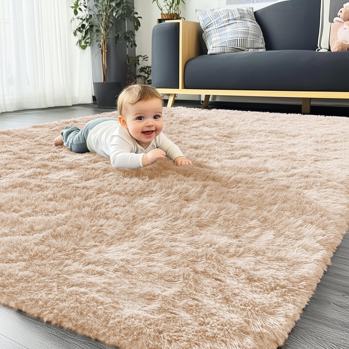 Omgoods - Fluffy Shaggy Tapijt voor de Woonkamer en Kinderkamer - 60x100 cm