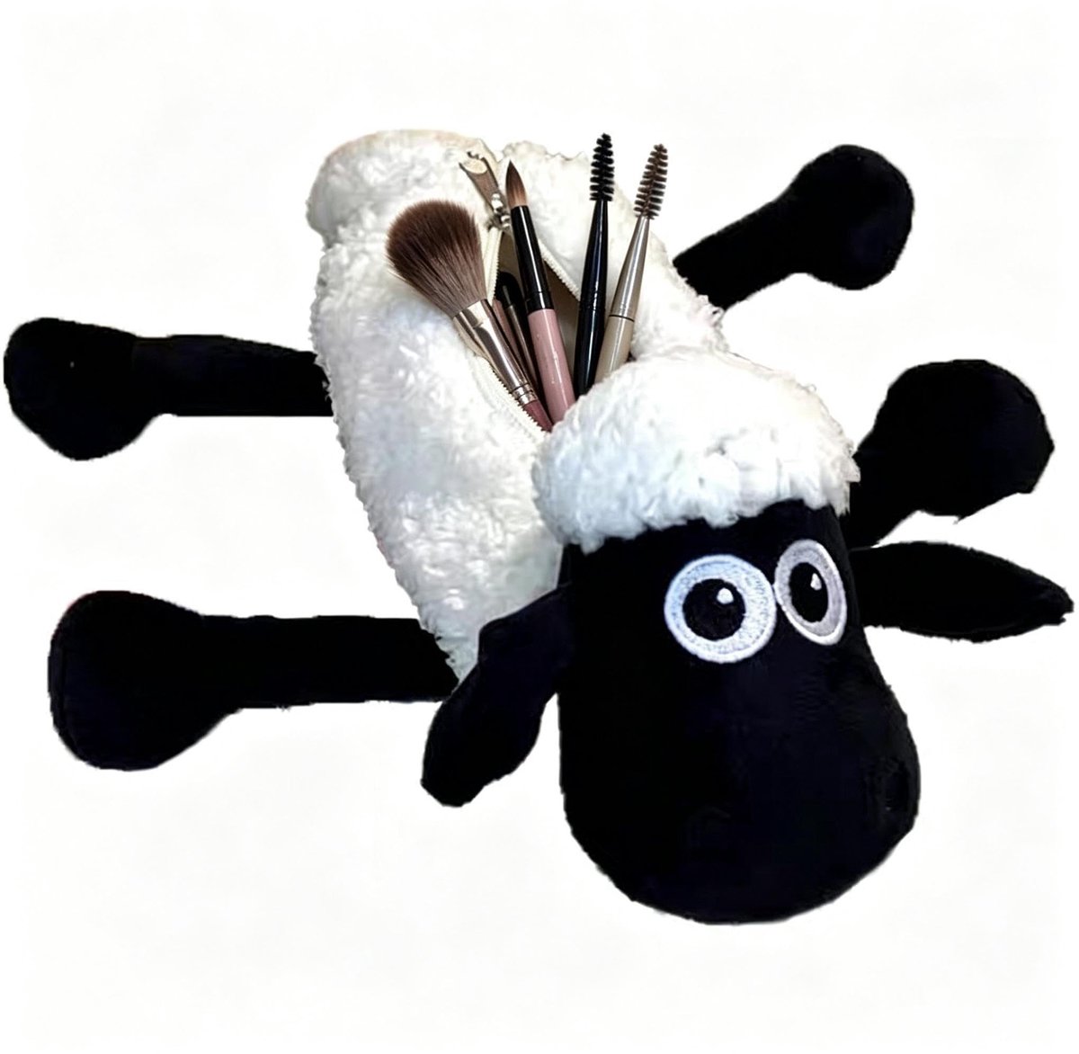 Omgoods - Plush Cartoon Makeup Bag - Zachte en Schattige Cosmeticapouch voor Vrouwen