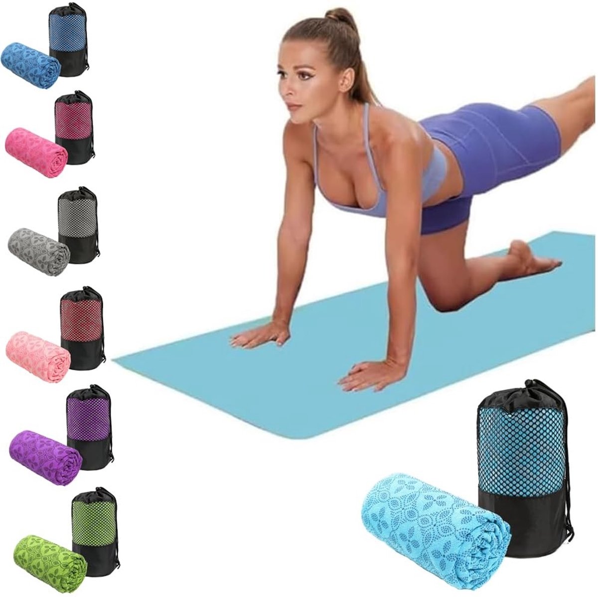 Omgoods - Sneldrogende Yoga Handdoek - Antislip en Ademend voor Trainingssessies