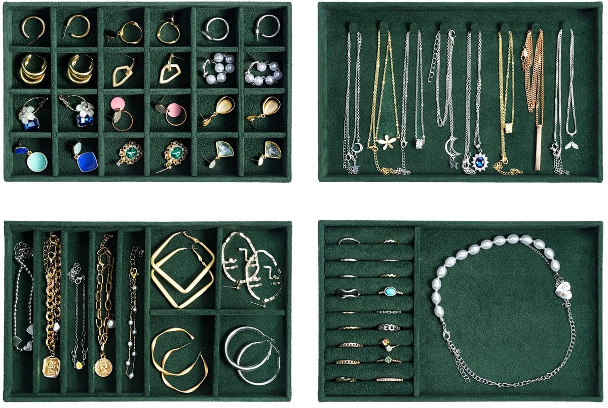 Omgoods - 4-Laags Sieraden Organizer met Verwijderbare Lades