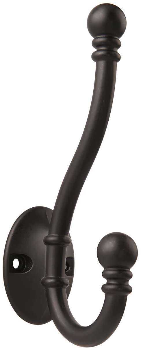 Omgoods - 6 Stuks Dubbele Prong Gewaad Haken - Antieke Muur Gemonteerde Haken