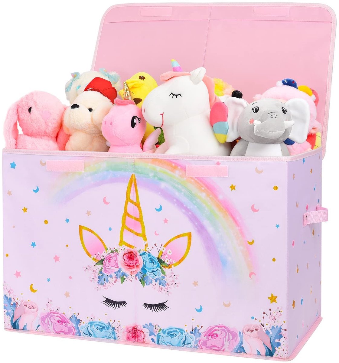 Omgoods - Unicorn Opbergdoos met Deksel voor Kinderen, 64 x 32 x 40 cm