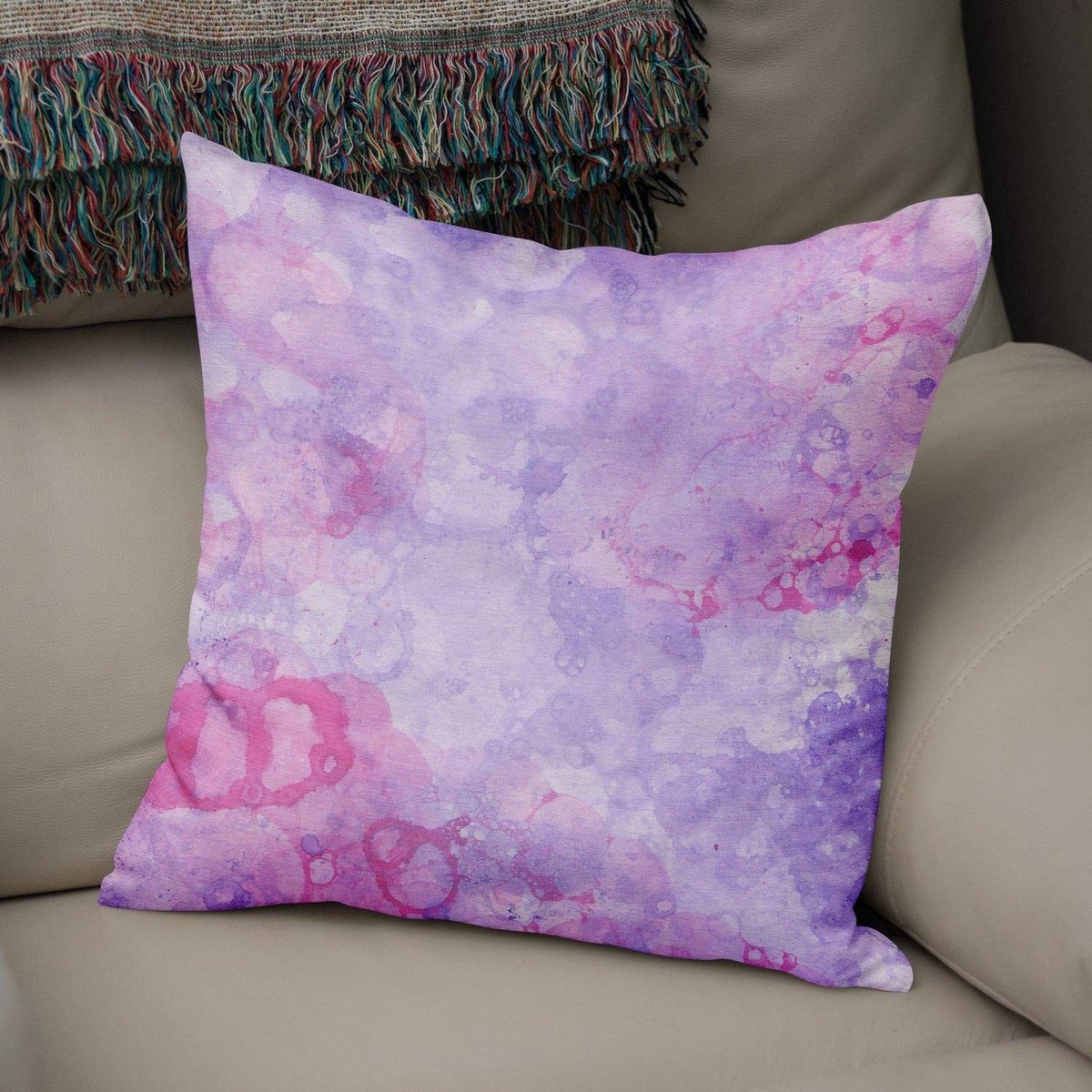 Omgoods - Aquarel Kussensloop 43x43 cm voor Sofa en Slaapkamer