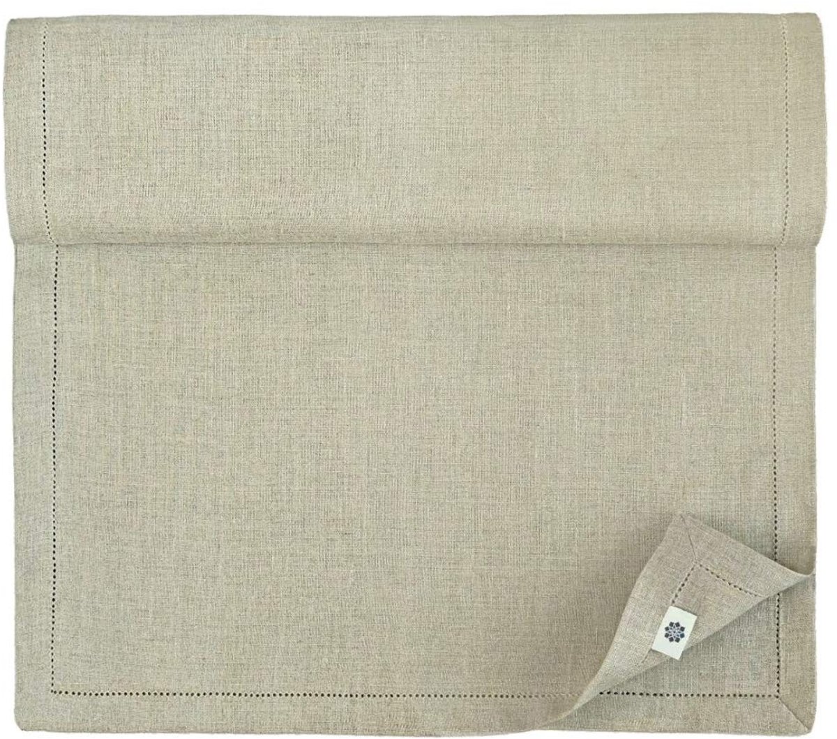 Omgoods - Elegant Tafelrunner van 100% Linnen 43 x 180 cm Beige