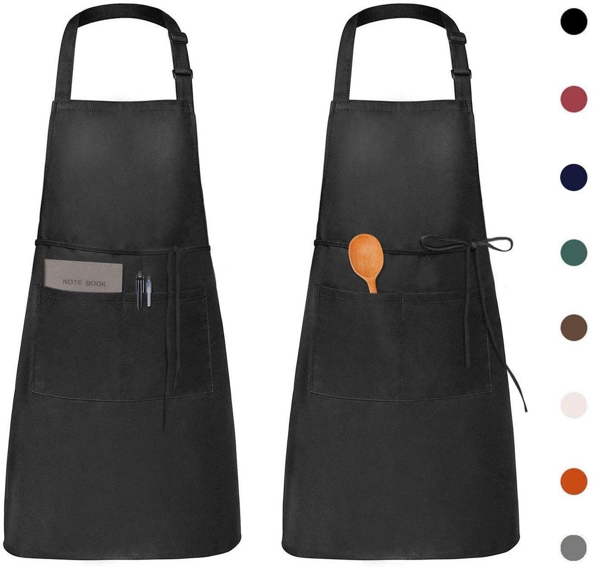 Omgoods - Waterproof Keuken Schort Set van 2 met Zakjes