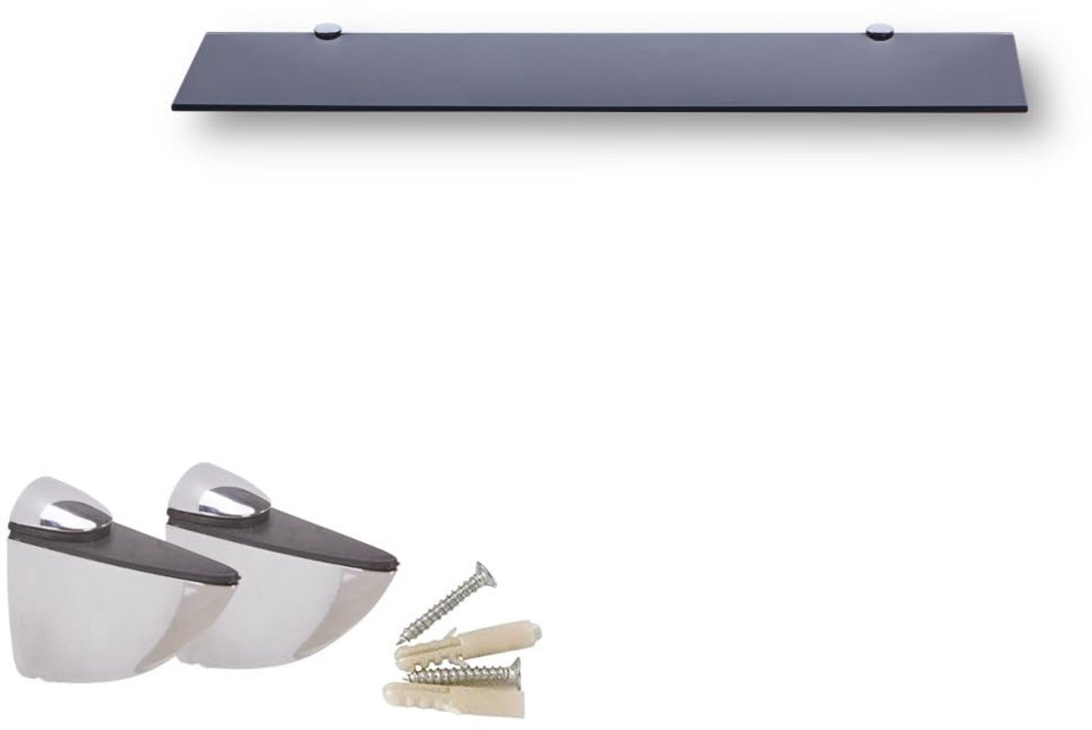 Omgoods - Wandplank van Veiligheidsglas voor Badkamer en Woonkamer