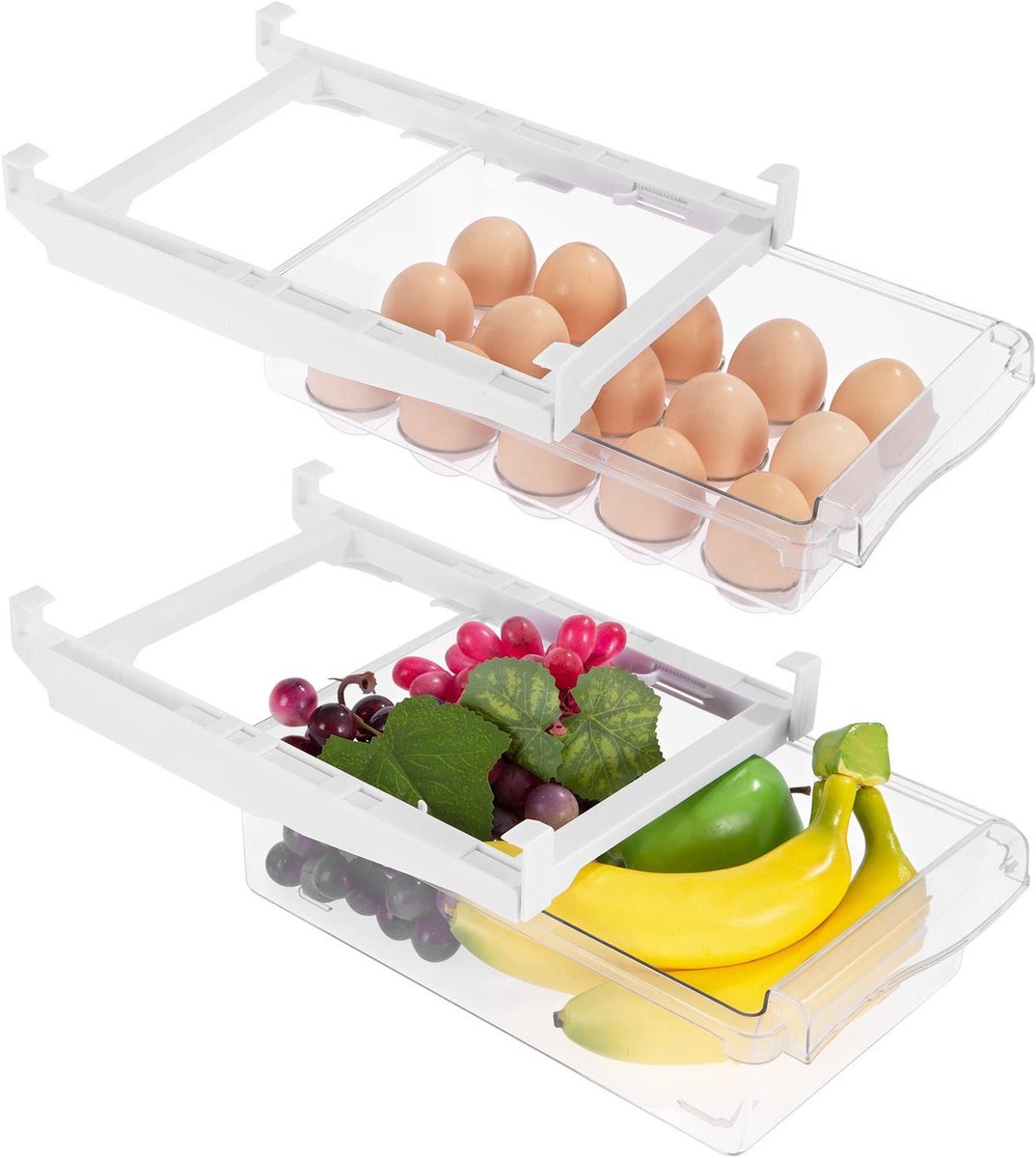 Omgoods - Koelkast Organizer Set van 2 Trekken