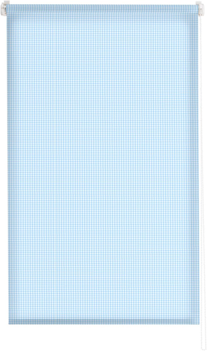 Omgoods - Vichy-1 Digitale Rolgordijn van Polyester in Blauw