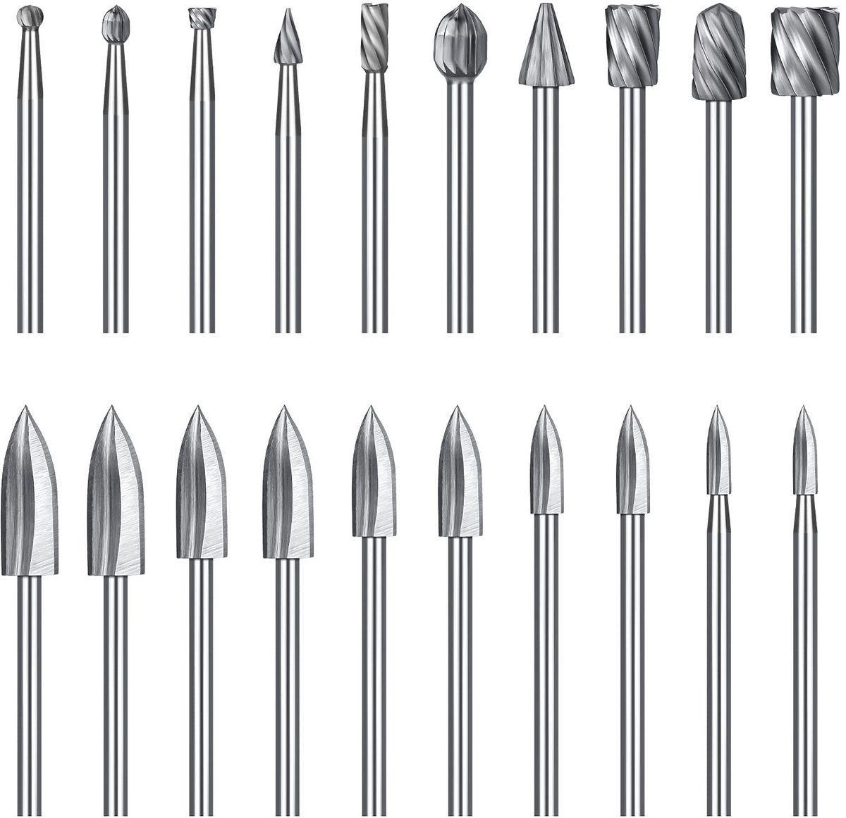 Omgoods - 20 Stuks HSS Freesboren Set voor Houtbewerking en DIY Projecten