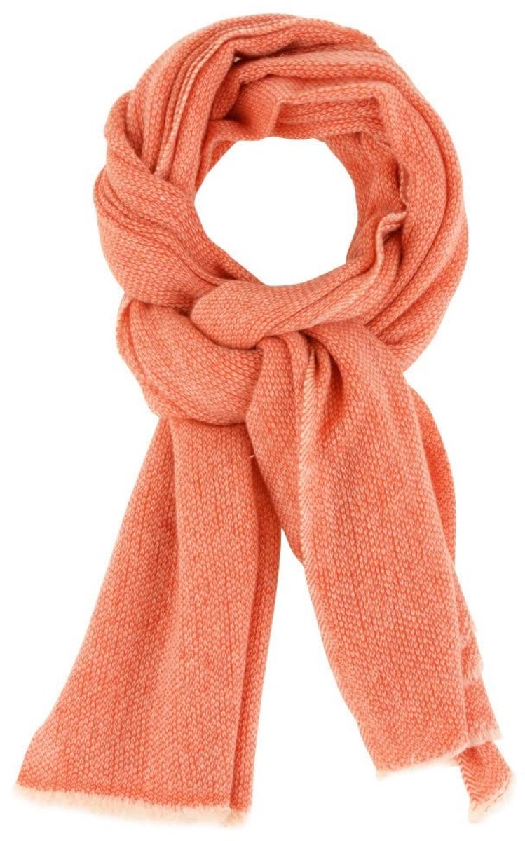 Omgoods - Unisex Sjaal van Wol en Kasjmier in Oranje