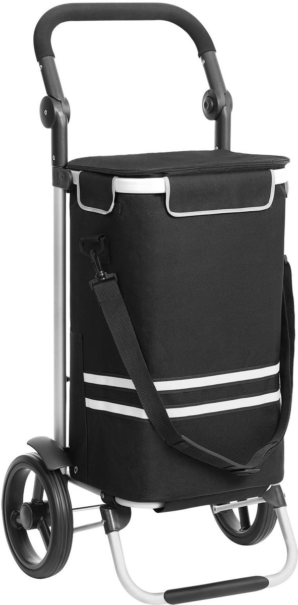Omgoods - Vouwbare Winkelwagen met Koelcompartiment en Reflectoren